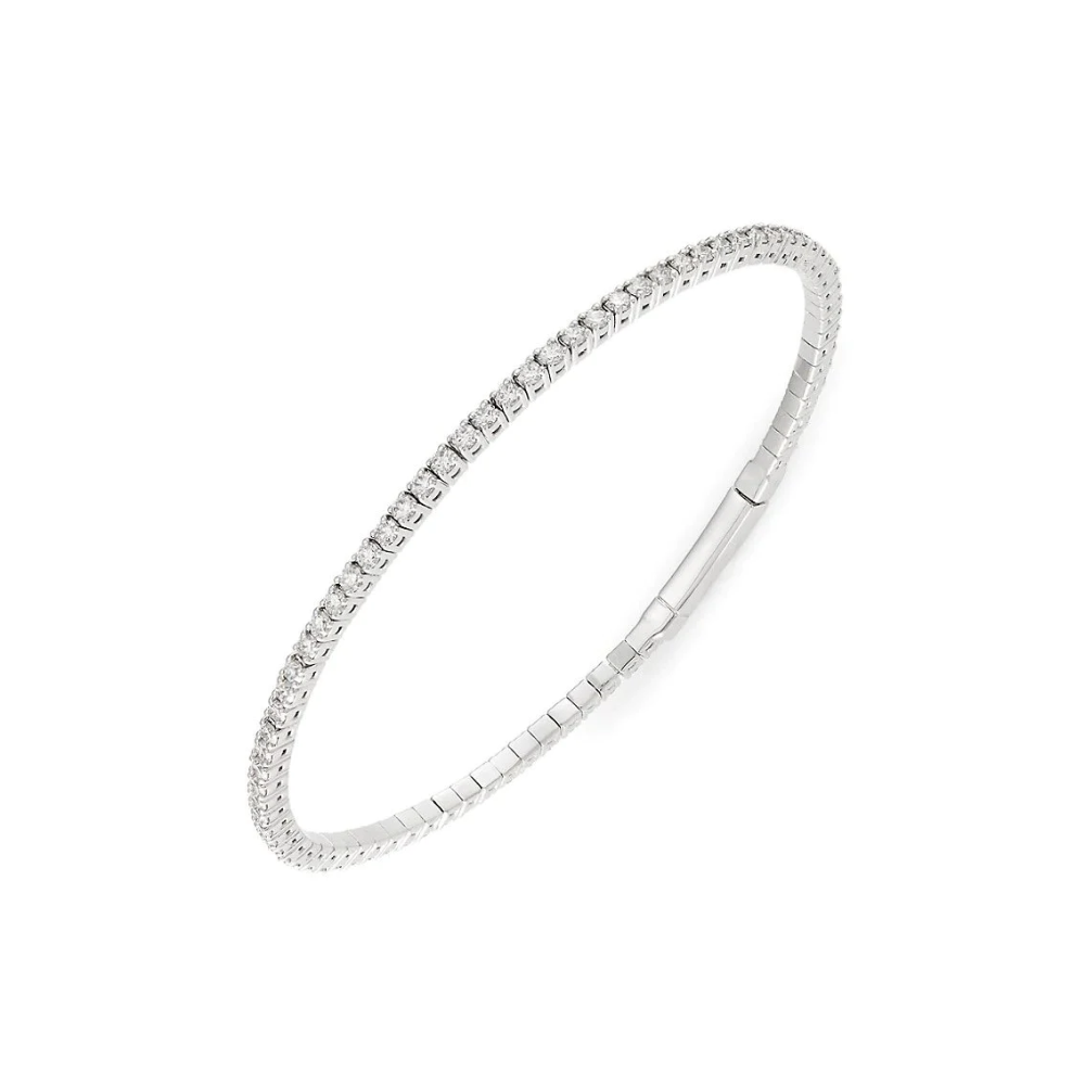 HalfWay Flexible Diamond Stackable Bangle Bracelet Cuff (3.00 ct.) in 14K  Gold