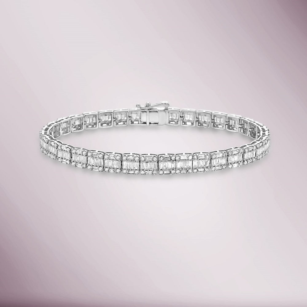 4.50 Carat Diamond Tennis Bracelet in 14k Yellow Gold