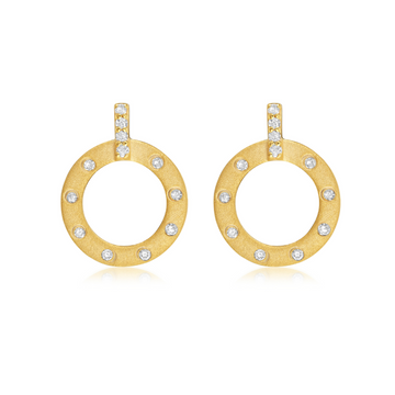 Diamond Circle Earrings (0.20 ct.) in 14K Gold